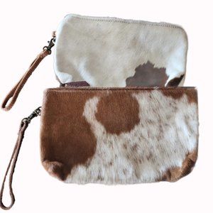 Large Genuine Cowhide Leather Myra Clutch Bag